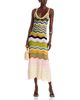 La Doublej La DoubleJ Chevron Cotton Crochet Midi Dress - 2
