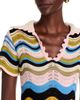 La Doublej La DoubleJ Chevron Cotton Crochet Mini Dress - 3