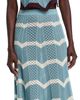 La Doublej La DoubleJ Chevron Cotton Pointelle Knit Midi Skirt - 4