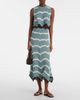 La DoubleJ La DoubleJ Chevron crochet cotton midi skirt - 2