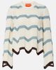La DoubleJ La DoubleJ Chevron crochet cropped cotton sweater - 1