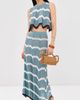 La DoubleJ La DoubleJ Chevron Skirt Multicolor Black/Blue/Ecru - 5