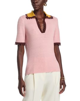 La Doublej La DoubleJ Cotton Cashmere Picket Polo Shirt