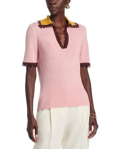 La Doublej La DoubleJ Cotton Cashmere Picket Polo Shirt