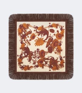 La DoubleJ La DoubleJ Coven reversible fringed silk twill scarf