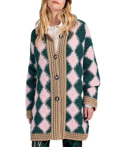 La Doublej La Doublej Crochet Bowling Cardigan Multicolor