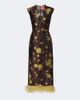 La DoubleJ La DoubleJ Devon feather-trimmed jacquard midi dress - 1