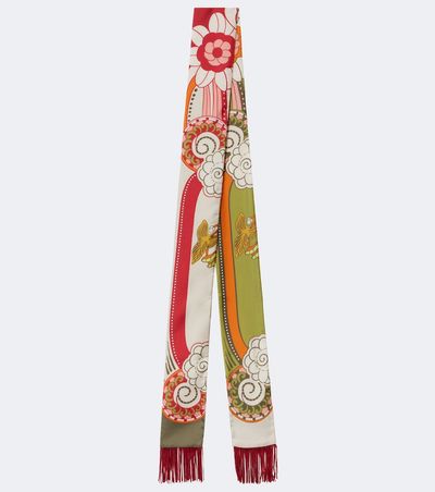 La DoubleJ La DoubleJ Fringed printed silk scarf