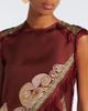 La DoubleJ La DoubleJ Fringed printed silk twill scarf top - 3