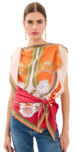 La DoubleJ La DoubleJ Full-On Foulard Silk Scarf Top AMBROSIA PLACÉE One