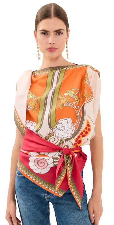 La DoubleJ La DoubleJ Full-On Foulard Silk Scarf Top AMBROSIA PLACÉE One