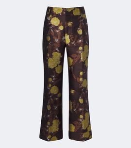 La DoubleJ La DoubleJ Hendrix floral jacquard straight pants