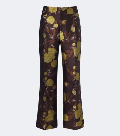 La DoubleJ La DoubleJ Hendrix floral jacquard straight pants