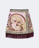 La DoubleJ La DoubleJ Kells fringed silk twill miniskirt - 1