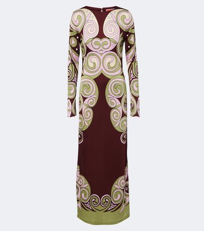 La DoubleJ La DoubleJ Kells Swirl jersey maxi dress