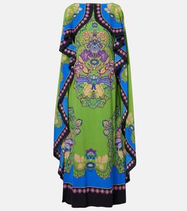 La DoubleJ La DoubleJ Magic printed caped silk maxi dress