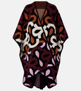 La DoubleJ La DoubleJ Maiolika wool jacquard cape