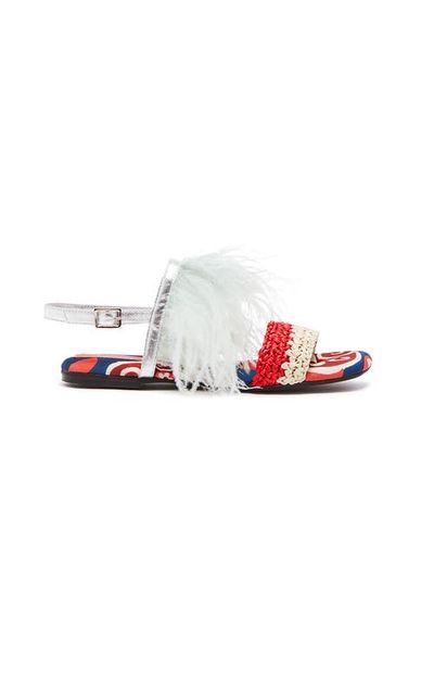 La DoubleJ La DoubleJ Medal Sandal Moonflower Navy 