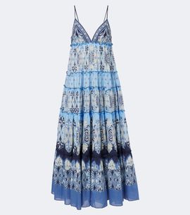 La DoubleJ La DoubleJ Nymph printed tiered cotton maxi dress