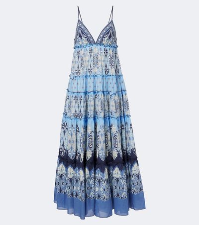 La DoubleJ La DoubleJ Nymph printed tiered cotton maxi dress