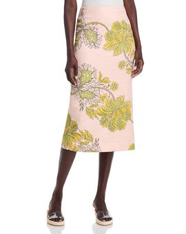 La Doublej La DoubleJ Pencil Placee Floral Skirt