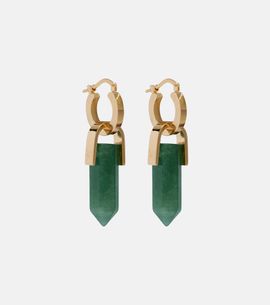 La DoubleJ La DoubleJ Pillar embellished gold-plated earrings
