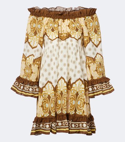 La DoubleJ La DoubleJ PlacÃ©e printed cotton minidress