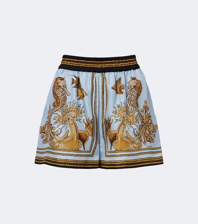 La DoubleJ La DoubleJ Pull-Up printed silk shorts