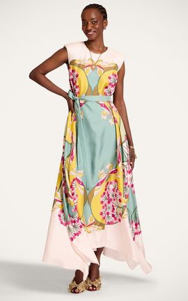 chinese dress ladies San Carlo Dress in Derby Silk Twill