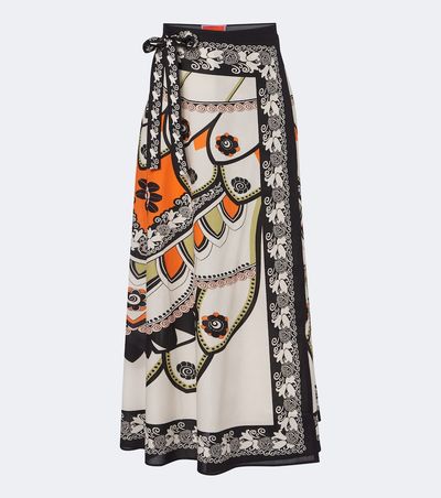 La DoubleJ La DoubleJ Sarong printed cotton muslin wrap skirt