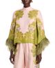 La Doublej La DoubleJ Silk Feather Trim Make an Exit Top - 1