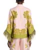 La Doublej La DoubleJ Silk Feather Trim Make an Exit Top - 2