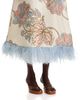 La Doublej La DoubleJ Silk Feather Trim Midi Dress - 3