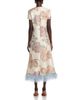 La Doublej La DoubleJ Silk Feather Trim Midi Dress - 4