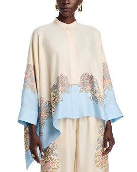 La Doublej La DoubleJ Silk Foulard Button Front Shirt
