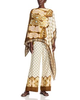 La Doublej La DoubleJ Silk Printed Scarf Top