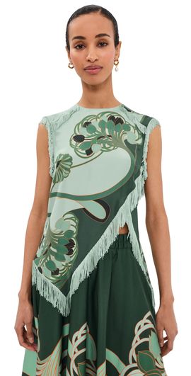 La DoubleJ La DoubleJ Silk Scarf Top Blooming Tulip Placee