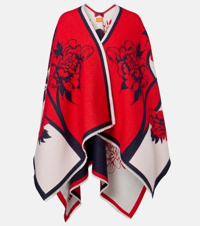 La DoubleJ La DoubleJ Soul floral wool and silk poncho