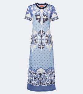 La DoubleJ La DoubleJ Sporty Swing printed cotton jersey midi dress