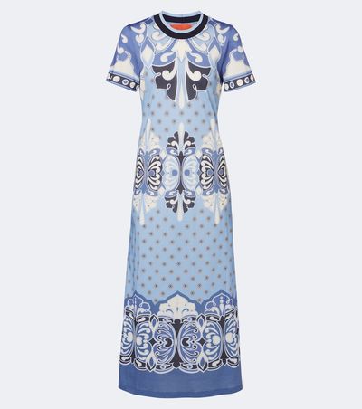 La DoubleJ La DoubleJ Sporty Swing printed cotton jersey midi dress
