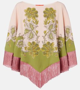 La DoubleJ La DoubleJ Swathe PlacÃ©e reversible satin poncho