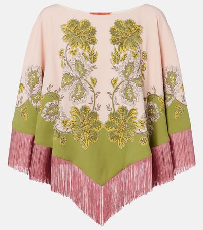 La DoubleJ La DoubleJ Swathe PlacÃ©e reversible satin poncho
