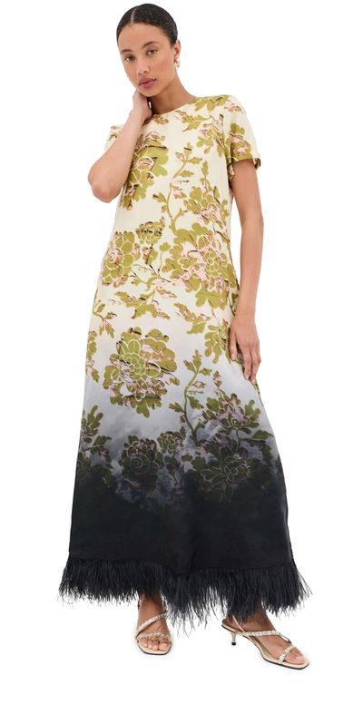 La DoubleJ La DoubleJ Swing Dress Oasis Ombre Placee Black