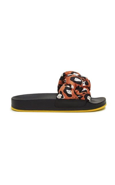 La DoubleJ La DoubleJ Treccia Slides Lady Leopard Orange 
