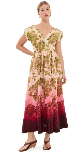 La DoubleJ La DoubleJ Waldorf Dress Oasis Ombre Placee Red