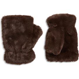 La Fiorentina La Fiorentina Faux Fur Fingerless Mittens