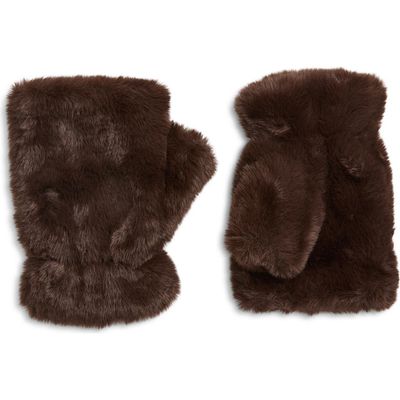 La Fiorentina La Fiorentina Faux Fur Fingerless Mittens
