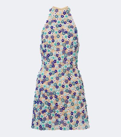 La Fuori Là Fuori Arbor beaded open-back minidress