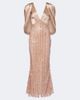 La Fuori Là Fuori Caped sequined silk satin gown - 1