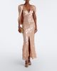 La Fuori Là Fuori Caped sequined silk satin gown - 2